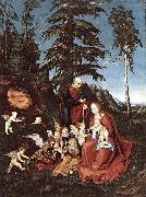 CRANACH, Lucas the Elder The Rest on the Flight into Egypt  dfg oil painting reproduction